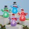 Collections Etc Festive LED Lighted Color-Changing Snowmen - Set of 4